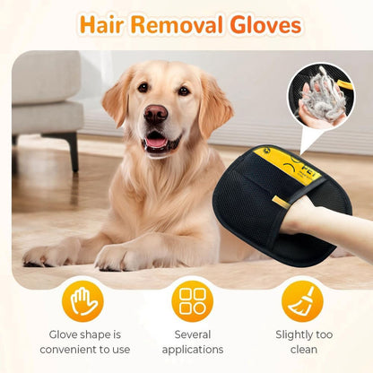 Pet Hair Remover Gloves - Easy Fur Cleaning for Dogs and Cats